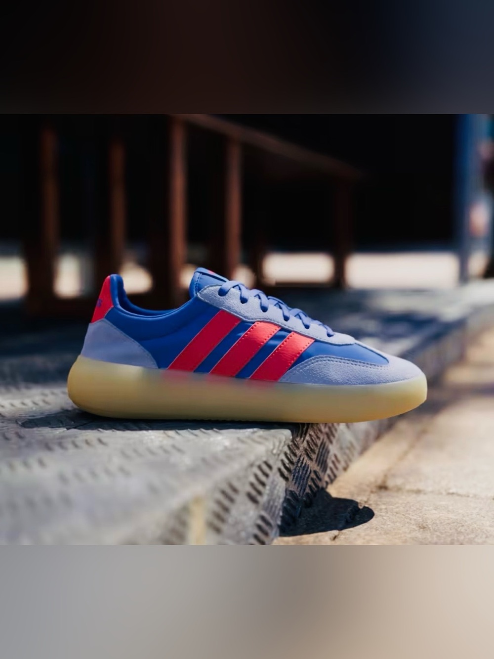 adidas Barreda Decode Lavender Sneaker with Coral Stripes Size 7.5